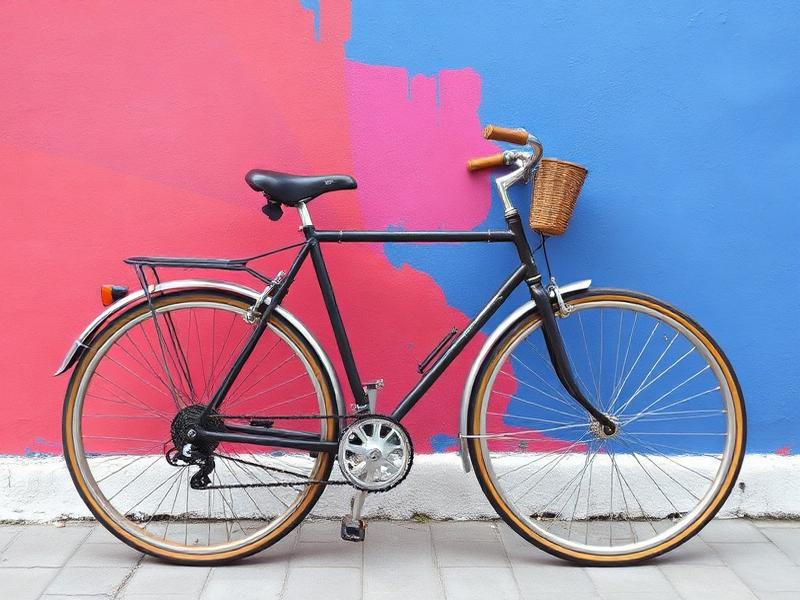 Vintage City Bike with Basket